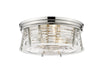 Z-Lite Canada - Three Light Flush Mount - Cape Harbor - Polished Nickel- Union Lighting Luminaires Decor