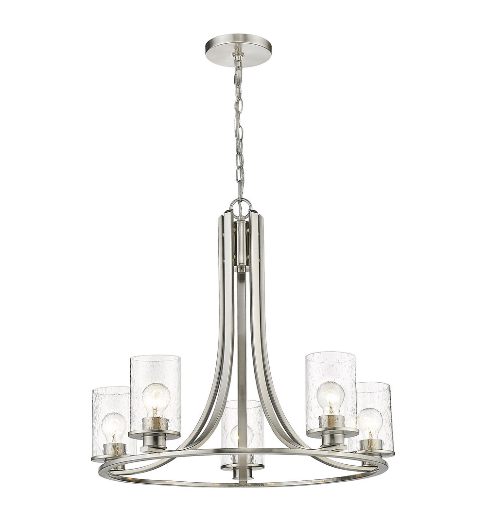 Z-Lite Canada - Five Light Chandelier - Beckett - Brushed Nickel- Union Lighting Luminaires Decor