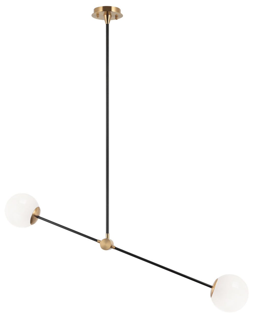 Matteo Canada - Two Light Pendant - Cosmic - Aged Gold Brass- Union Lighting Luminaires Decor
