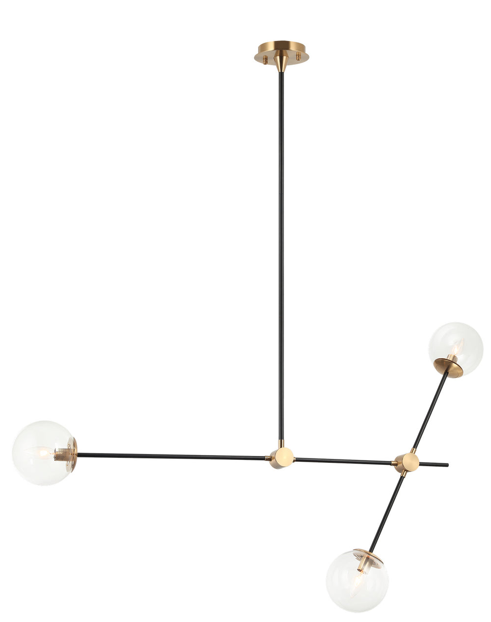 Matteo Canada - Three Light Pendant - Cosmic - Aged Gold Brass- Union Lighting Luminaires Decor