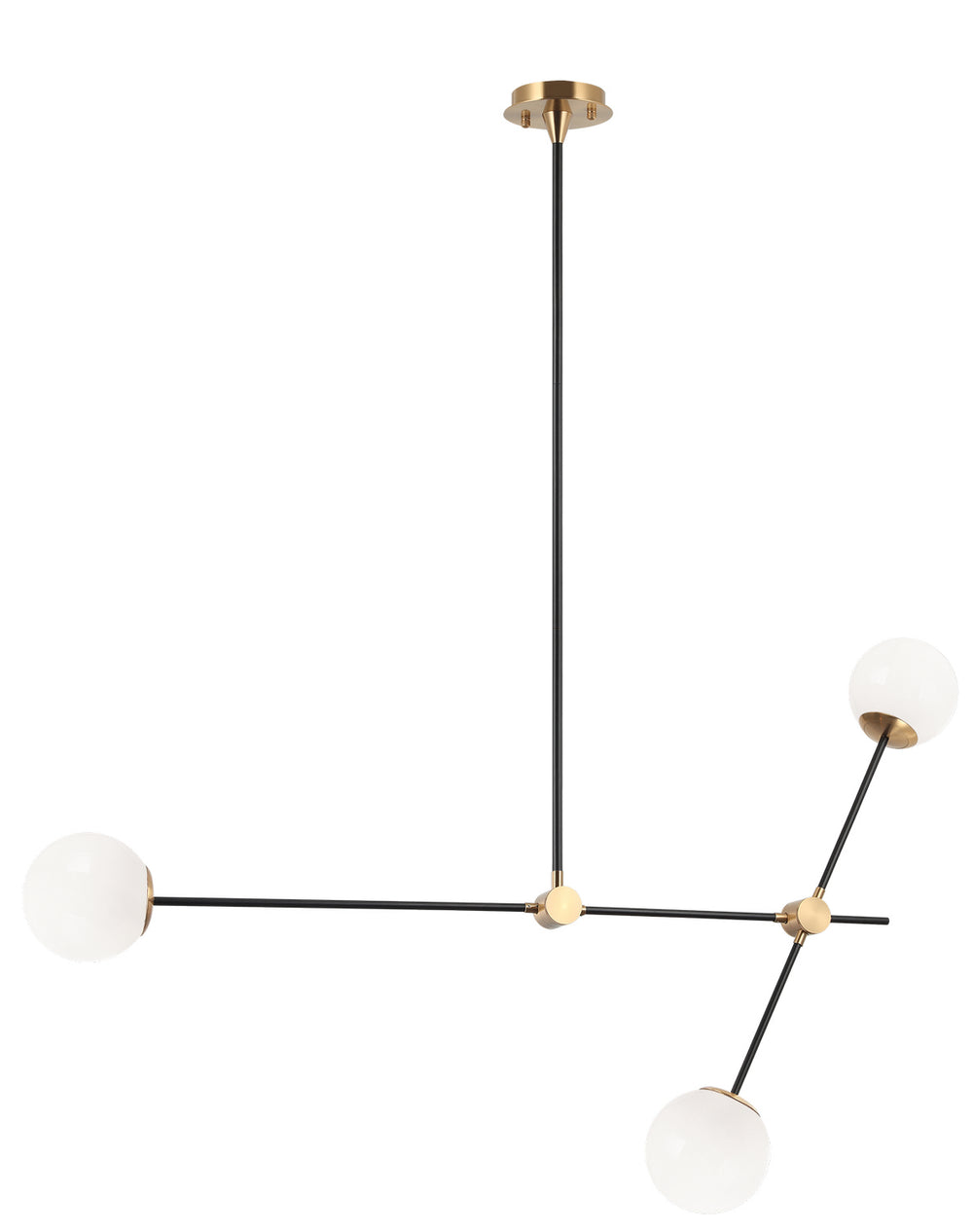 Matteo Canada - Three Light Pendant - Cosmic - Aged Gold Brass- Union Lighting Luminaires Decor