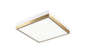 Matteo Canada - One Light Flush Mount - Tux - White / Aged Gold Brass- Union Lighting Luminaires Decor
