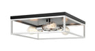 Matteo Canada - Three Light Flush Mount - Clarke - Black / Chrome- Union Lighting Luminaires Decor