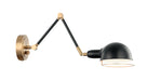 Matteo Canada - One Light Wall Sconce - Blare - Aged Gold Brass / Black- Union Lighting Luminaires Decor