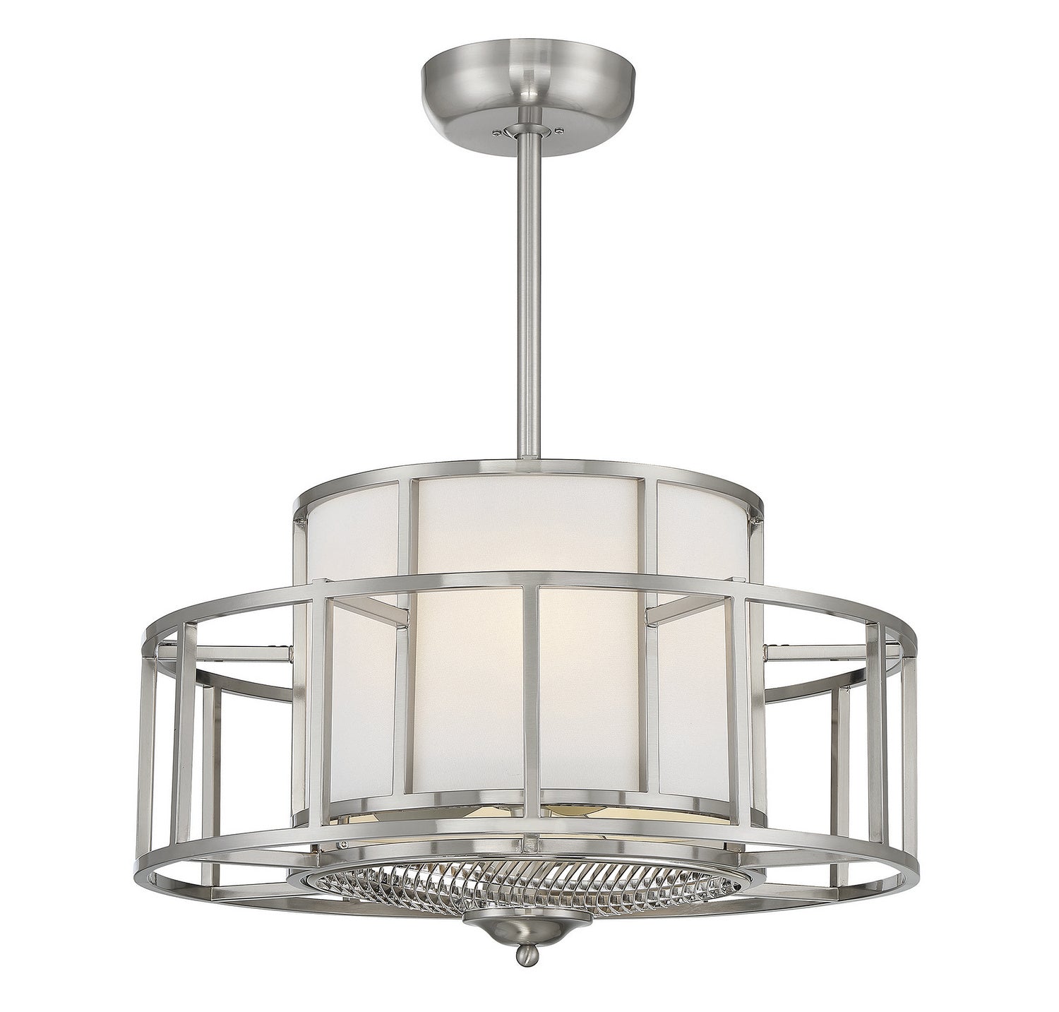 Savoy House - Four Light Fan D'Lier - Oslo - Satin Nickel- Union Lighting Luminaires Decor