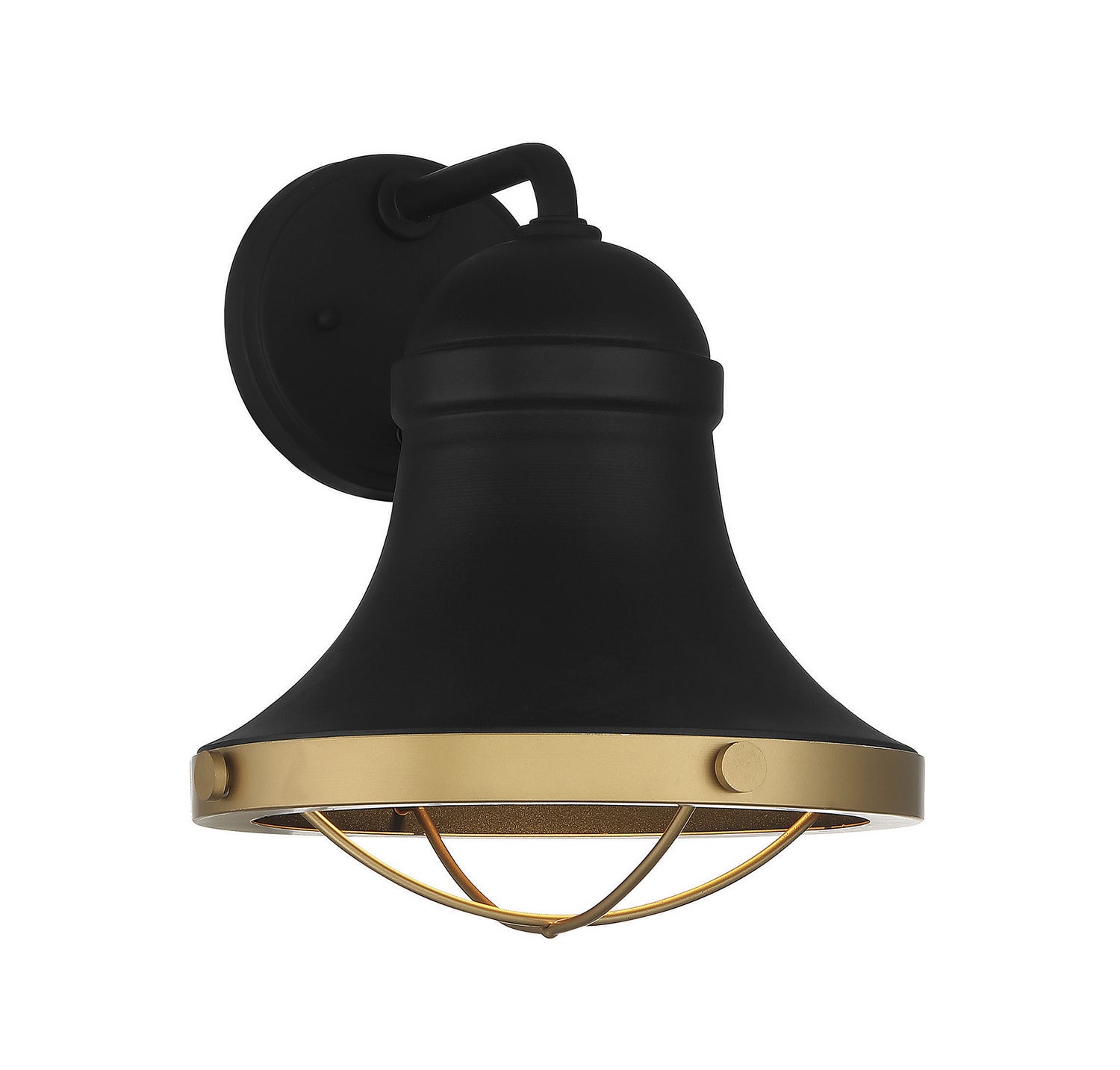 Savoy House - One Light Wall Sconce - Belmont - Textured Black with Warm Brass Accents- Union Lighting Luminaires Decor