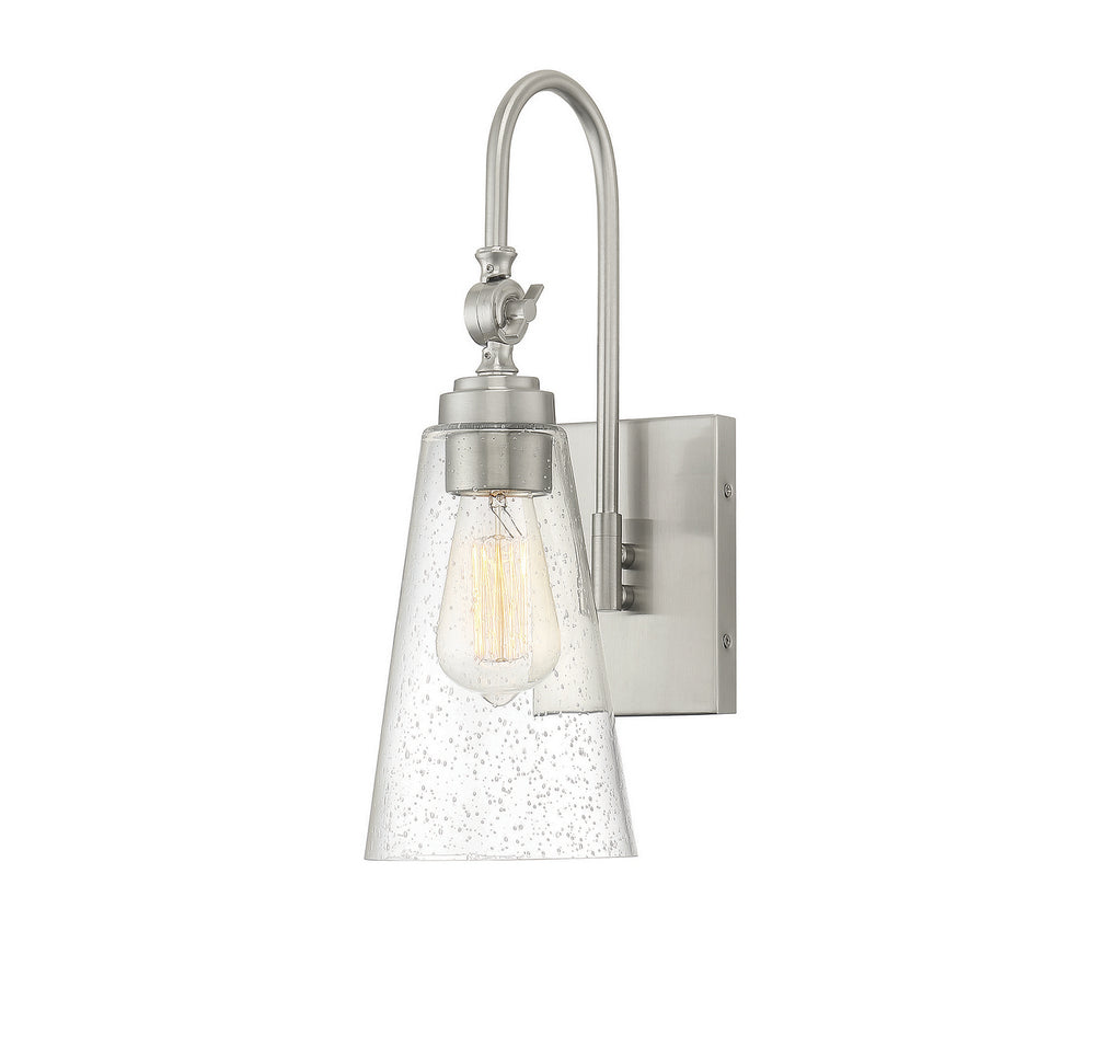 Savoy House - One Light Wall Sconce - York - Satin Nickel- Union Lighting Luminaires Decor