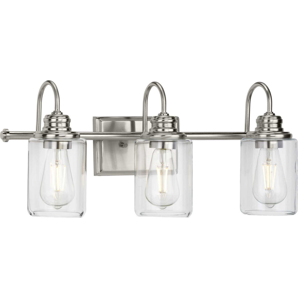 Progress Canada - Three Light Bath Bracket - Aiken - Brushed Nickel- Union Lighting Luminaires Decor