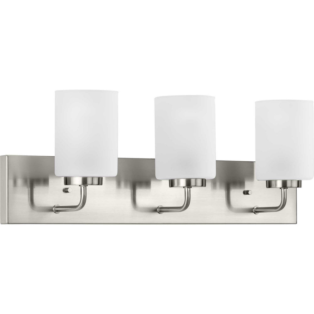 Progress Canada - Three Light Bath Bracket - Merry - Brushed Nickel- Union Lighting Luminaires Decor