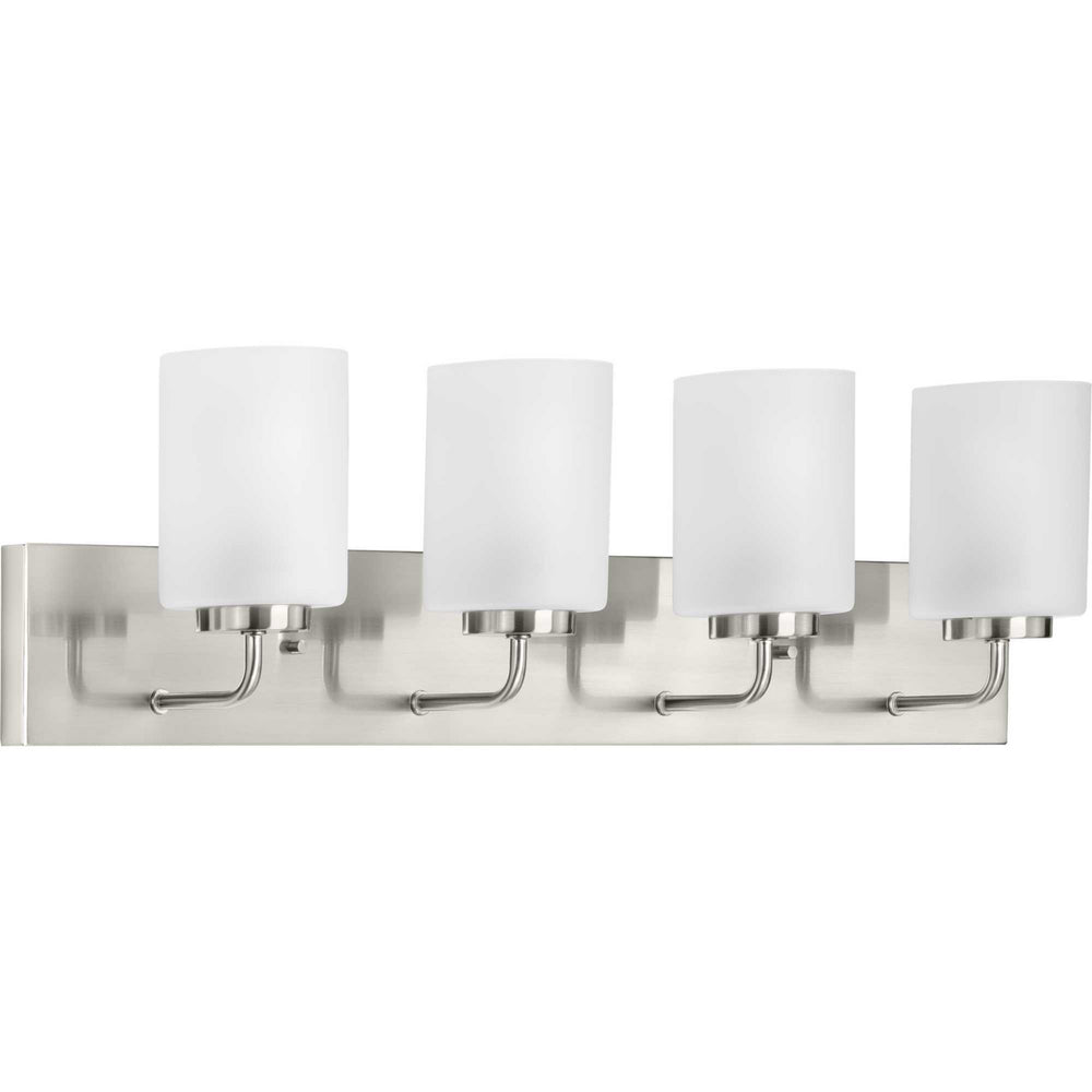 Progress Canada - Four Light Bath Bracket - Merry - Brushed Nickel- Union Lighting Luminaires Decor