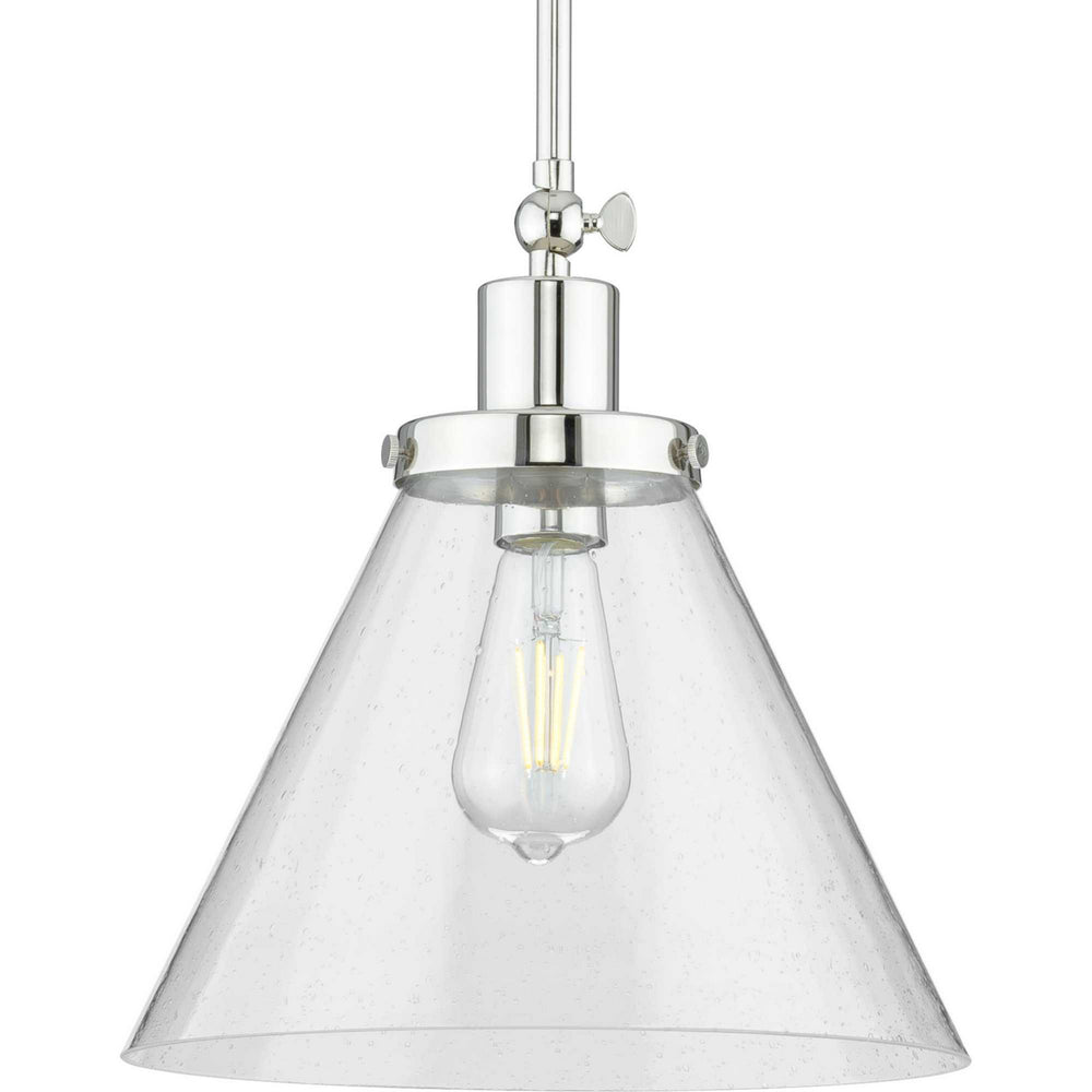 Progress Canada - One Light Pendant - Hinton - Polished Nickel- Union Lighting Luminaires Decor