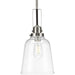 Progress Canada - One Light Pendant - Rushton - Brushed Nickel- Union Lighting Luminaires Decor