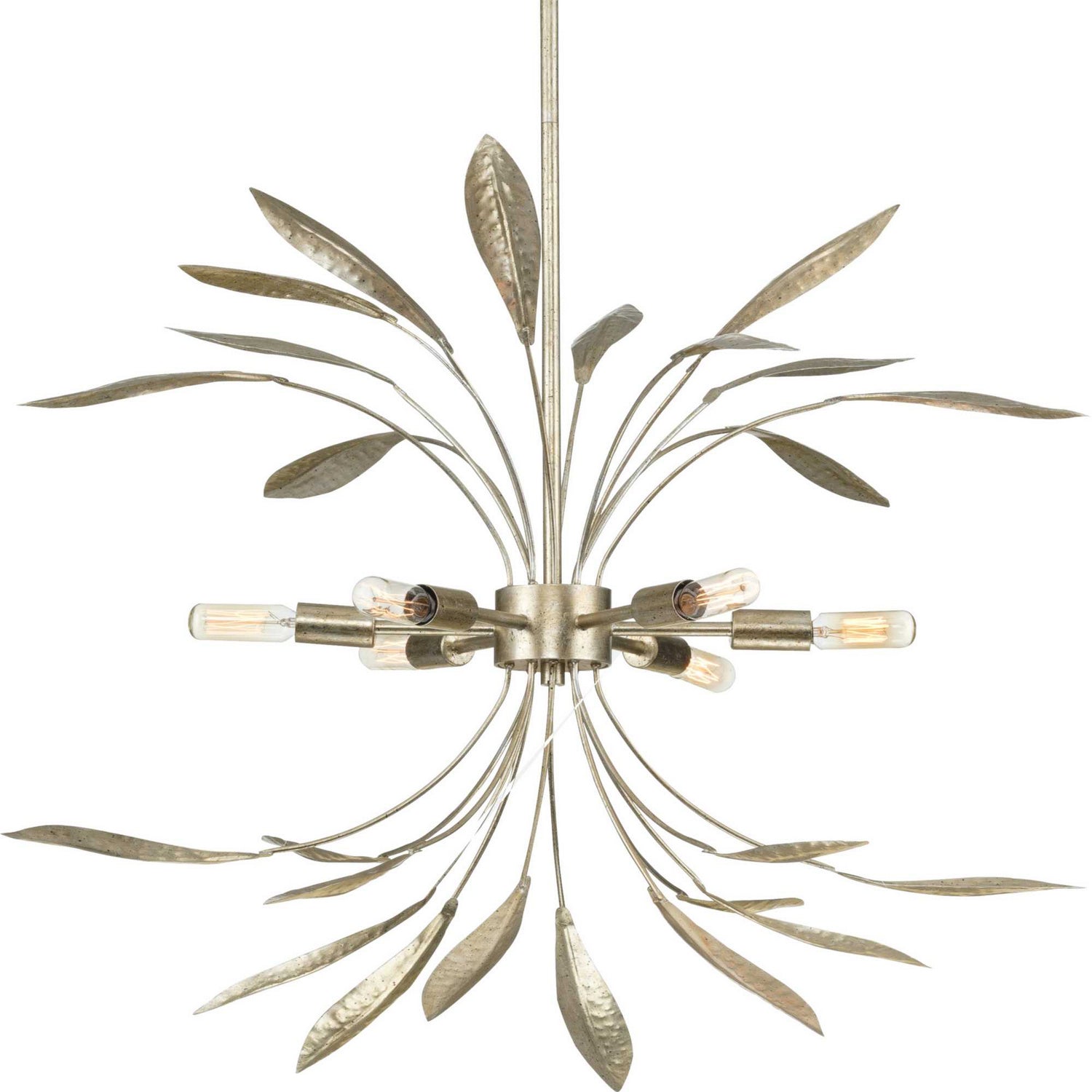 Progress Canada - Six Light Pendant - Mariposa - Gilded Silver- Union Lighting Luminaires Decor