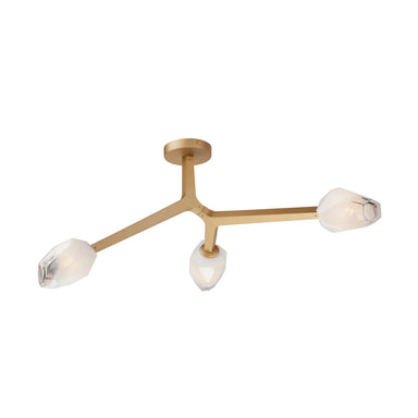 ET2 - LED Flush Mount - Blossom - Natural Aged Brass- Union Lighting Luminaires Decor