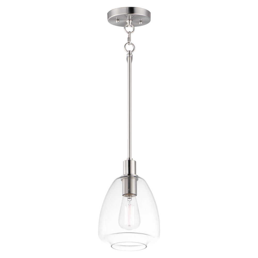 Maxim - One Light Pendant - Babylon - Satin Nickel- Union Lighting Luminaires Decor