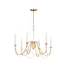 Maxim - Six Light Chandelier - Plumette - Gold Leaf- Union Lighting Luminaires Decor