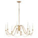 Maxim - Eight Light Chandelier - Plumette - Gold Leaf- Union Lighting Luminaires Decor