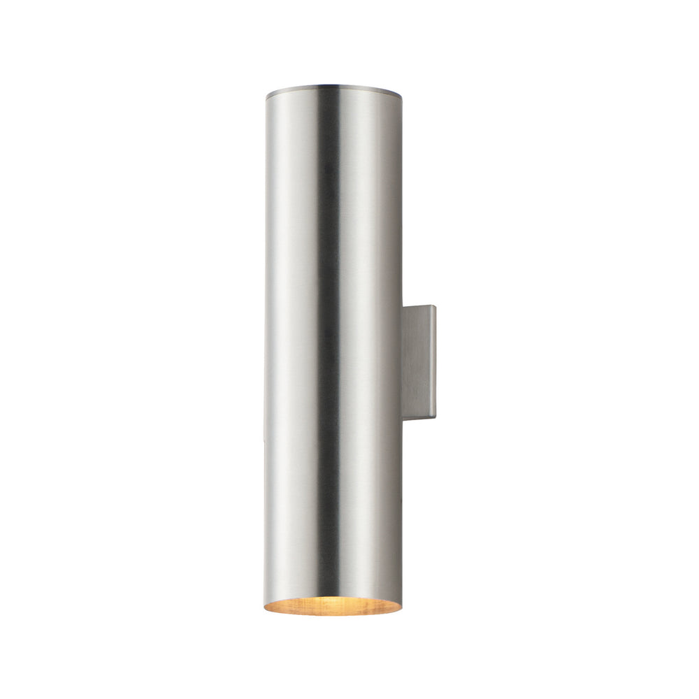 Maxim - Two Light Outdoor Wall Lantern - Outpost - Brushed Aluminum- Union Lighting Luminaires Decor