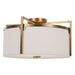 Uttermost - Three Light Semi Flush Mount - Colfax - Antique Brass- Union Lighting Luminaires Decor