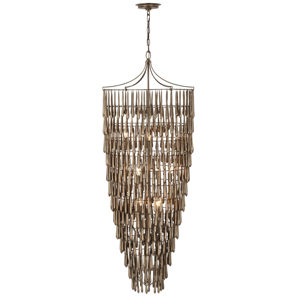 Visual Comfort Signature Canada - LED Chandelier - Vacarro - Antique Bronze Leaf- Union Lighting Luminaires Decor