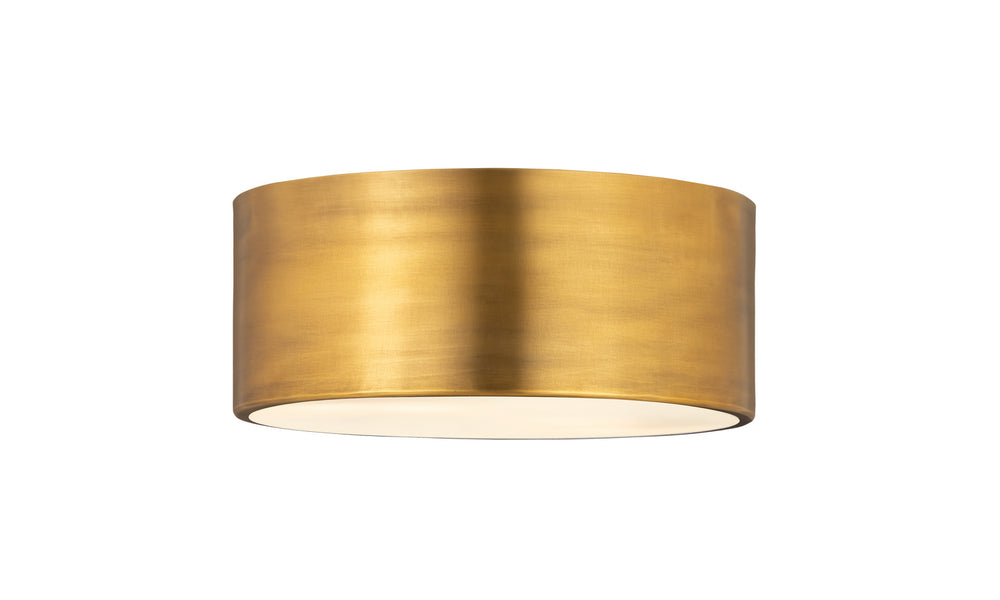 Z-Lite Canada - Two Light Flush Mount - Harley - Rubbed Brass- Union Lighting Luminaires Decor