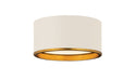 Z-Lite Canada - Two Light Flush Mount - Arlo - Matte White / Rubbed Brass- Union Lighting Luminaires Decor