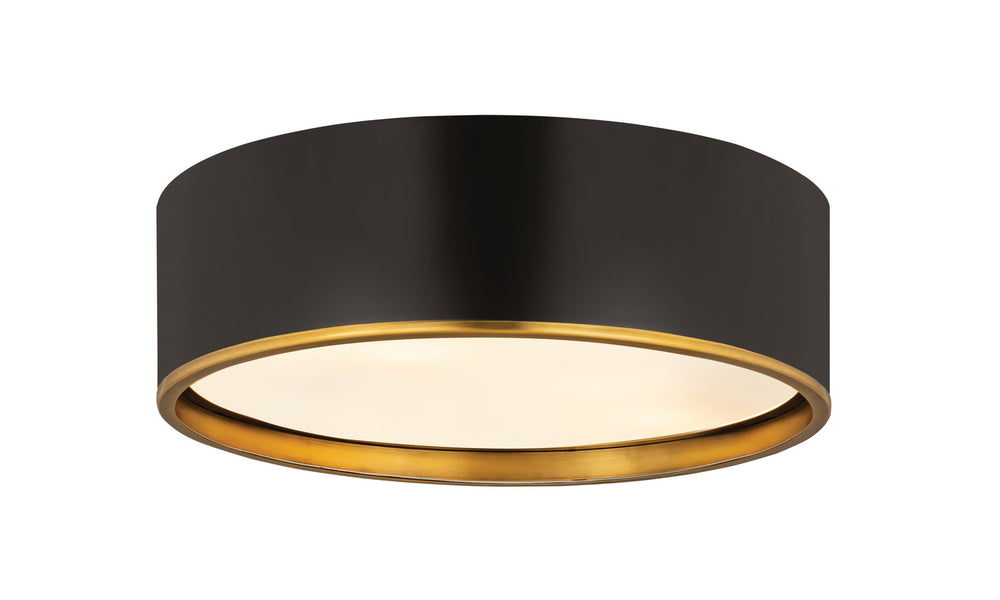 Z-Lite Canada - Four Light Flush Mount - Arlo - Matte Black / Rubbed Brass- Union Lighting Luminaires Decor