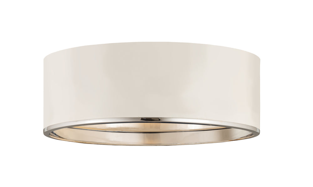 Z-Lite Canada - Four Light Flush Mount - Arlo - Matte White / Chrome- Union Lighting Luminaires Decor