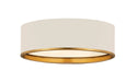 Z-Lite Canada - Four Light Flush Mount - Arlo - Matte White / Rubbed Brass- Union Lighting Luminaires Decor