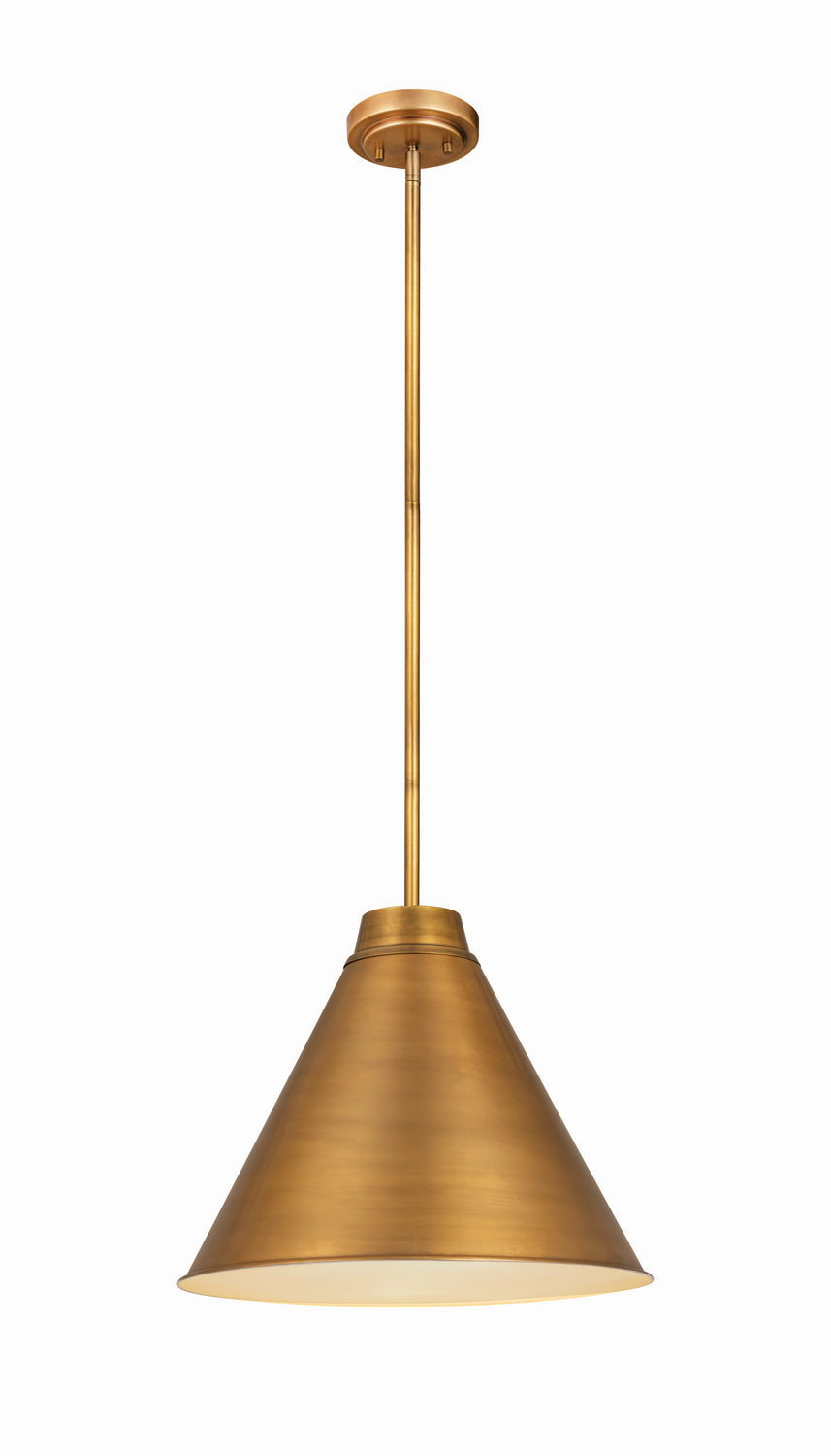 Z-Lite Canada - One Light Pendant - Eaton - Rubbed Brass- Union Lighting Luminaires Decor