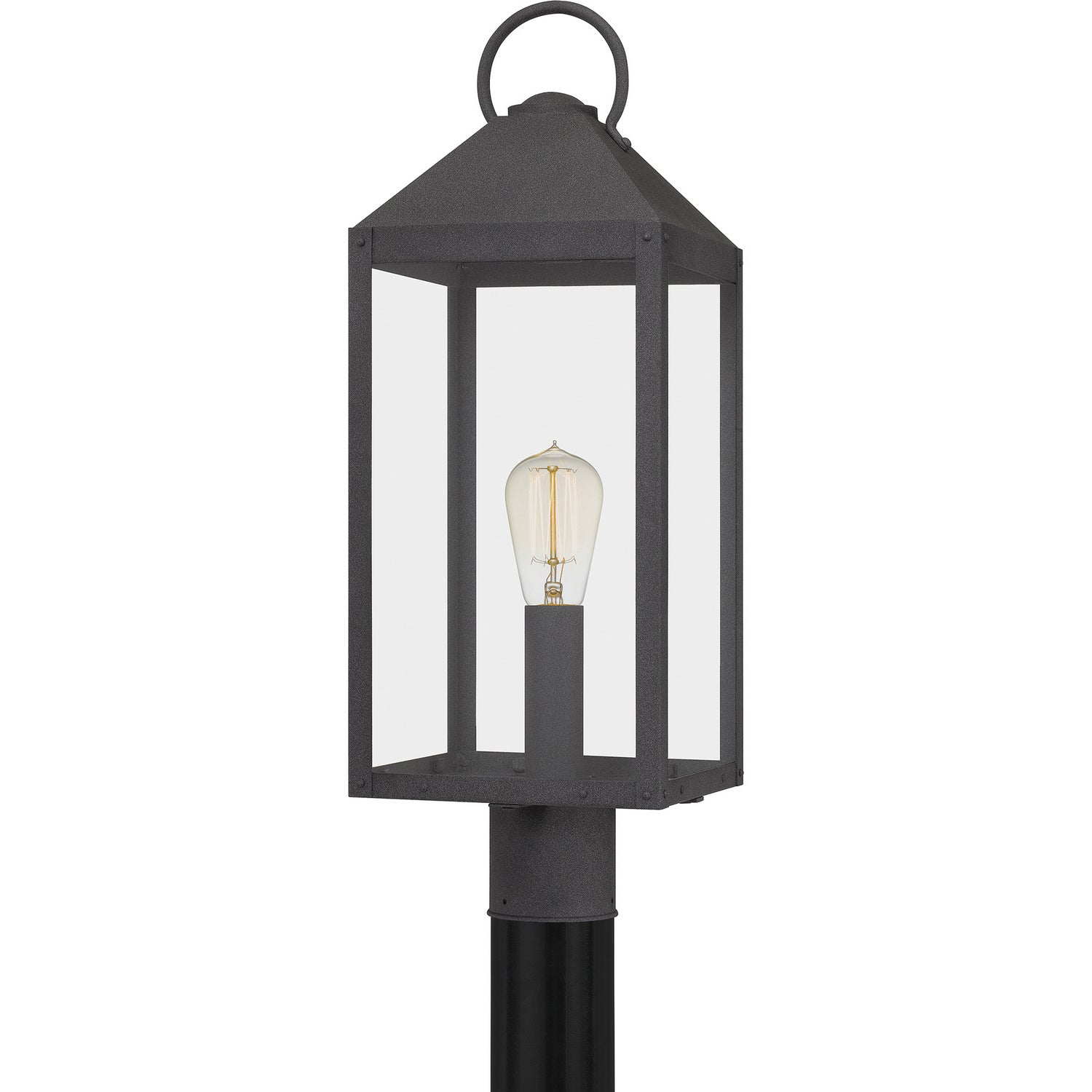 Quoizel - One Light Outdoor Post Mount - Thorpe - Mottled Black- Union Lighting Luminaires Decor