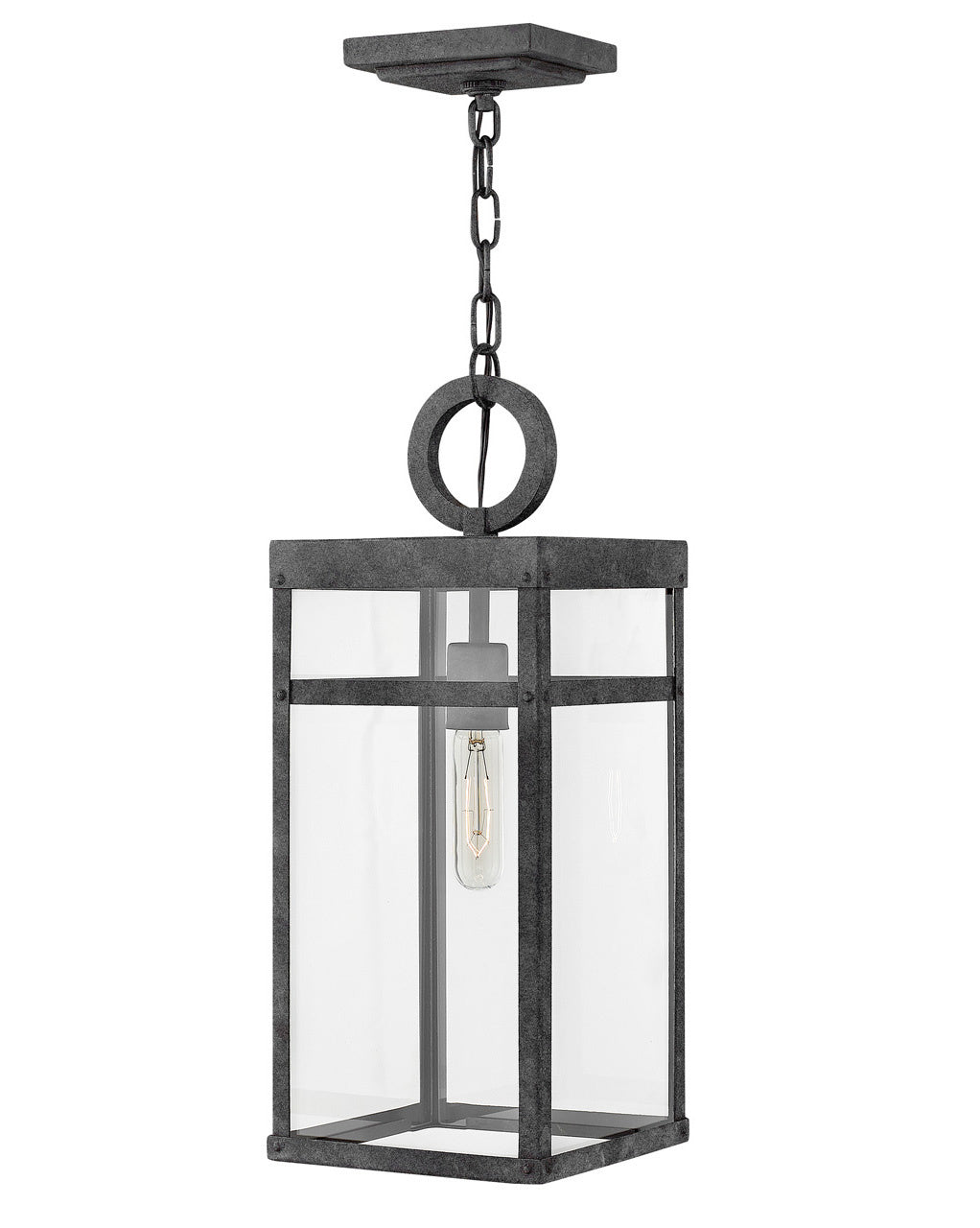 Hinkley Canada - LED Hanging Lantern - Porter - Aged Zinc- Union Lighting Luminaires Decor