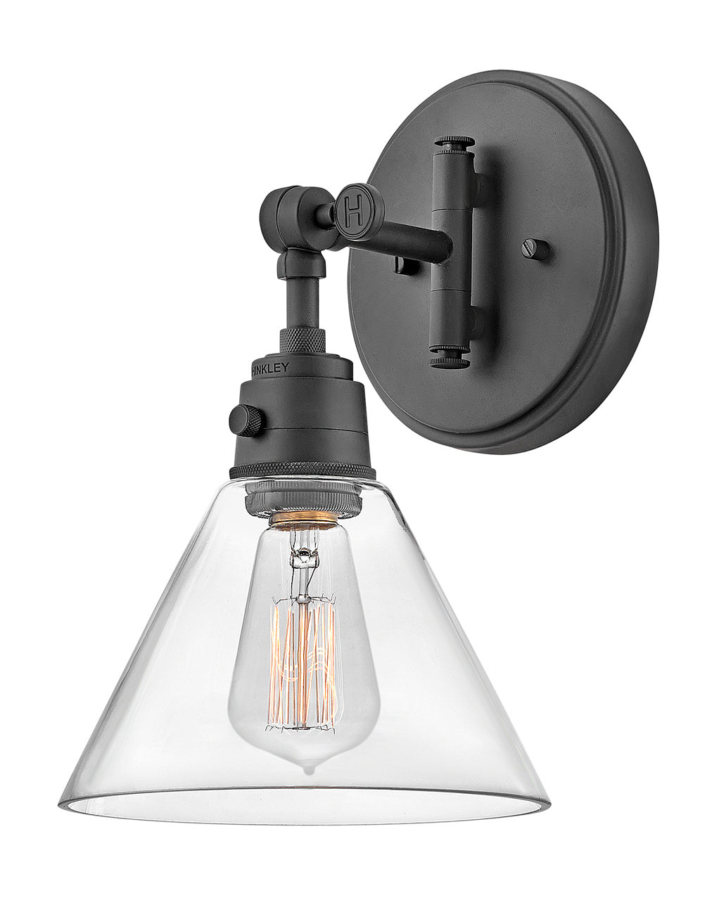 Hinkley Canada - LED Wall Sconce - Arti - Black with Clear glass- Union Lighting Luminaires Decor