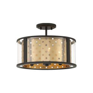 Eurofase Canada - Three Light Semi-Flush Mount - Grado - Gold- Union Lighting Luminaires Decor