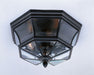 Quoizel - Three Light Outdoor Flush Mount - Newbury - Mystic Black- Union Lighting Luminaires Decor