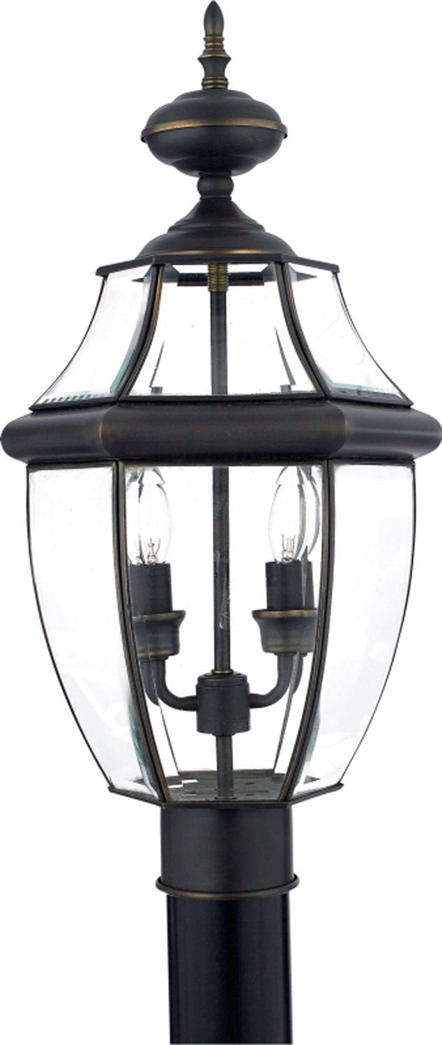 Quoizel - Two Light Outdoor Post Mount - Newbury - Medici Bronze- Union Lighting Luminaires Decor