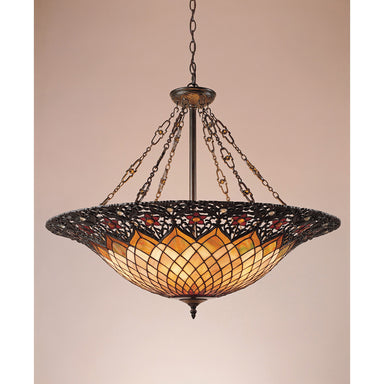 Quoizel - Six Light Foyer Pendant - Adriana - Vintage Bronze- Union Lighting Luminaires Decor