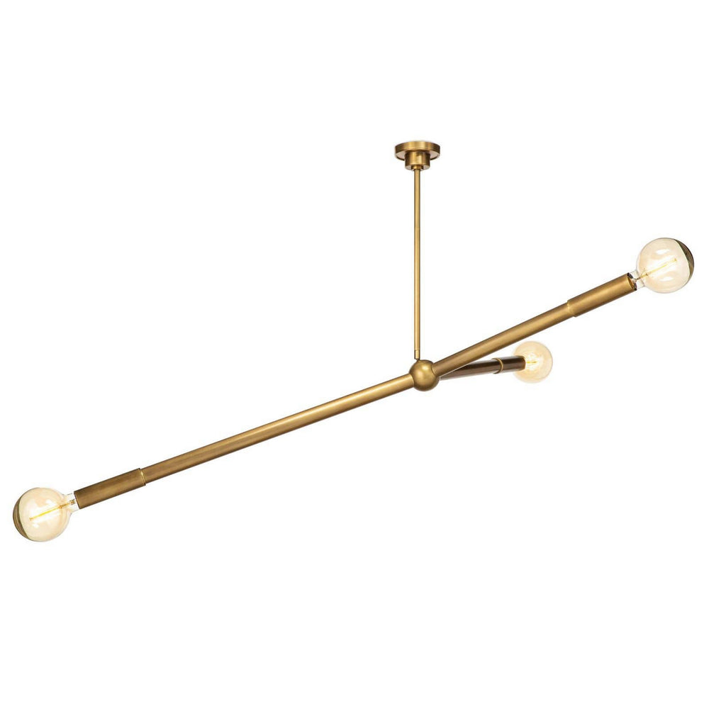 Regina Andrew - Three Light Chandelier - Talon - Natural Brass- Union Lighting Luminaires Decor