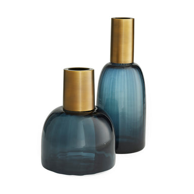 Arteriors - Vases, Set of 2 - Huff - Navy Optic- Union Lighting Luminaires Decor