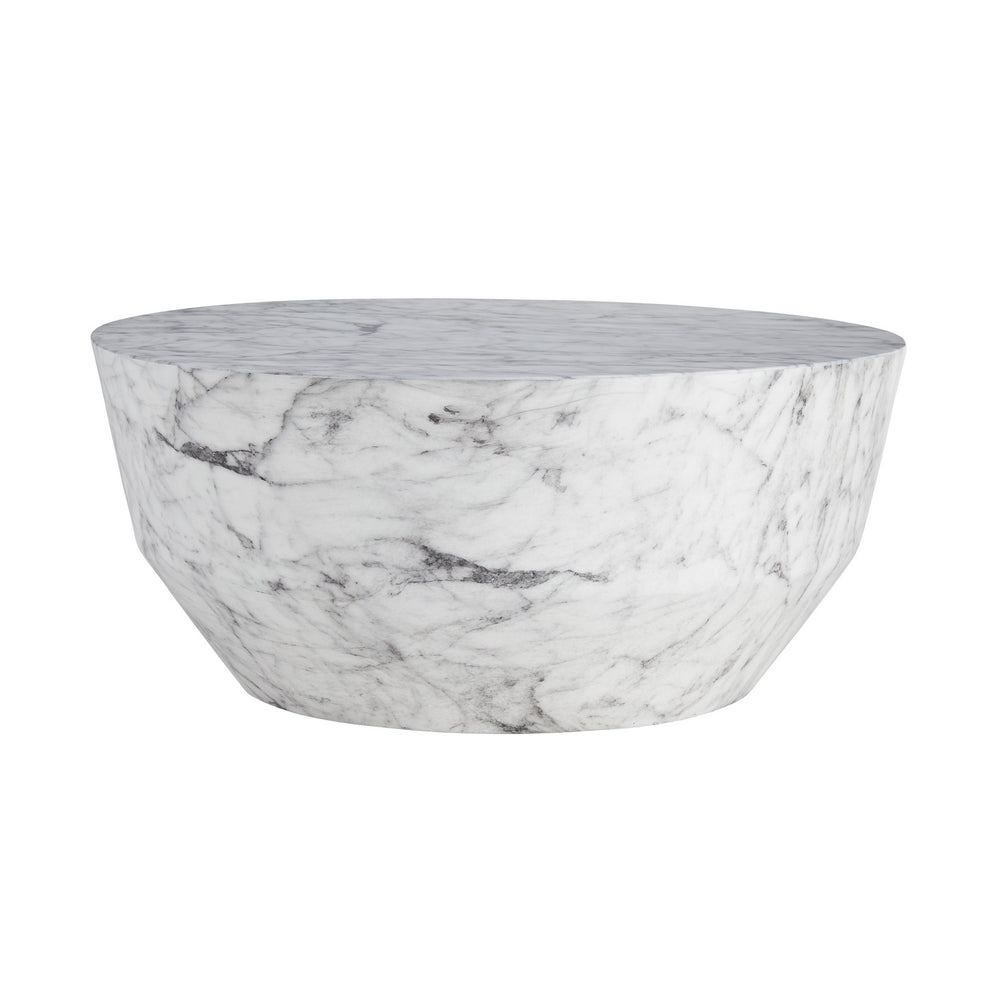 Arteriors - Cocktail Table - Godwin - White Faux Marble- Union Lighting Luminaires Decor