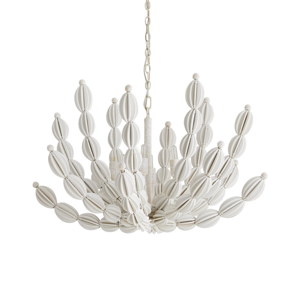 Arteriors - Six Light Chandelier - Indi - White- Union Lighting Luminaires Decor