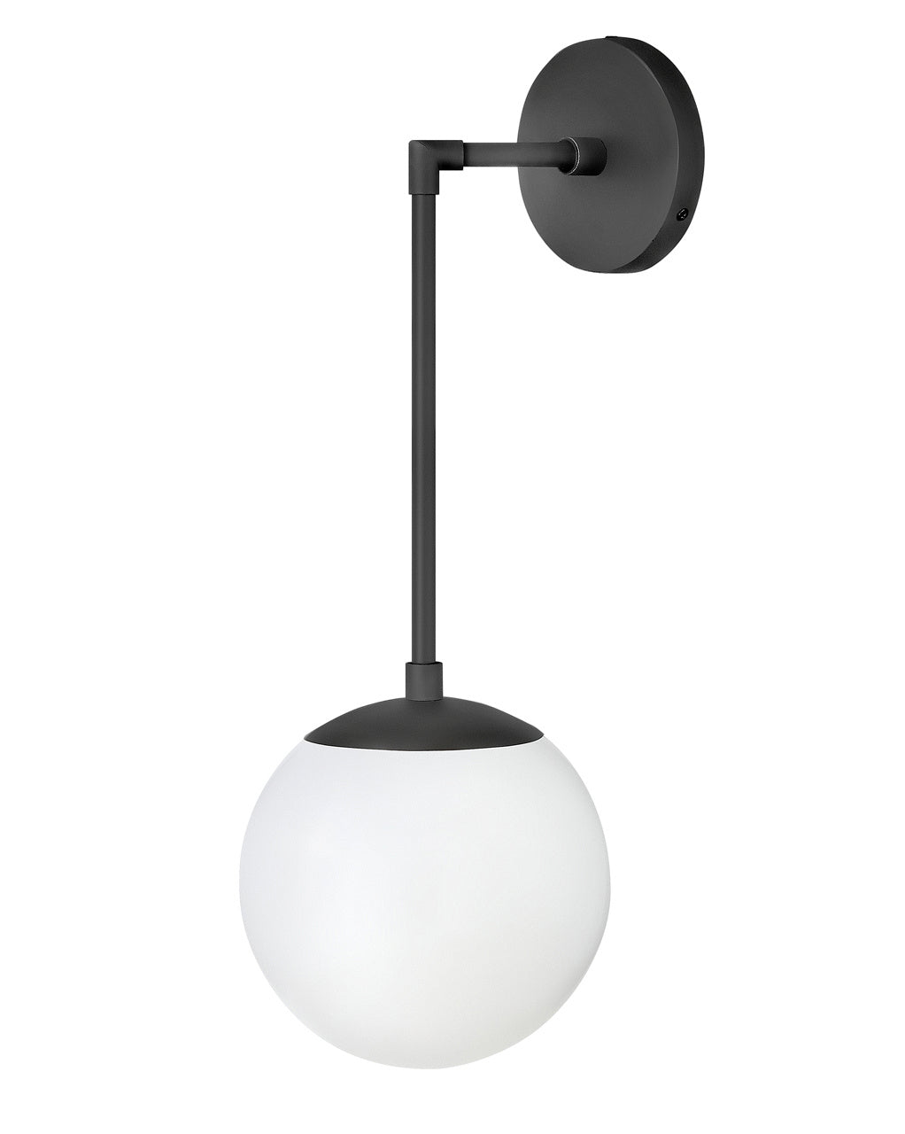 Hinkley Canada - LED Wall Sconce - Warby - Black with White glass- Union Lighting Luminaires Decor