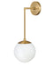 Hinkley Canada - LED Wall Sconce - Warby - Heritage Brass with White glass- Union Lighting Luminaires Decor