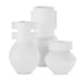 Currey and Company - Vase Set of 3 - Aegean - Textured White- Union Lighting Luminaires Decor