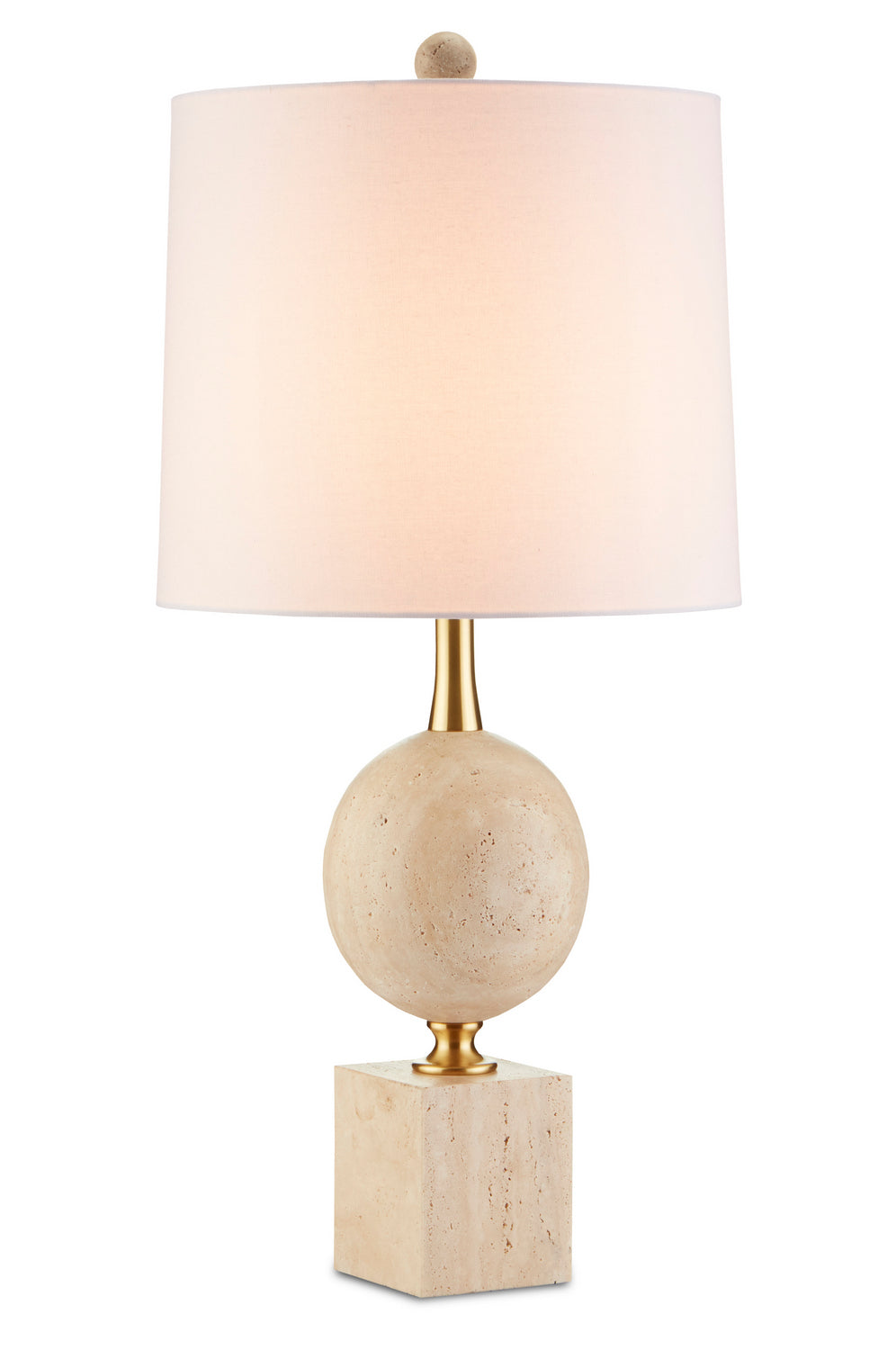 Currey and Company - One Light Table Lamp - Adorno - Natural/Beige/Antique Brass- Union Lighting Luminaires Decor