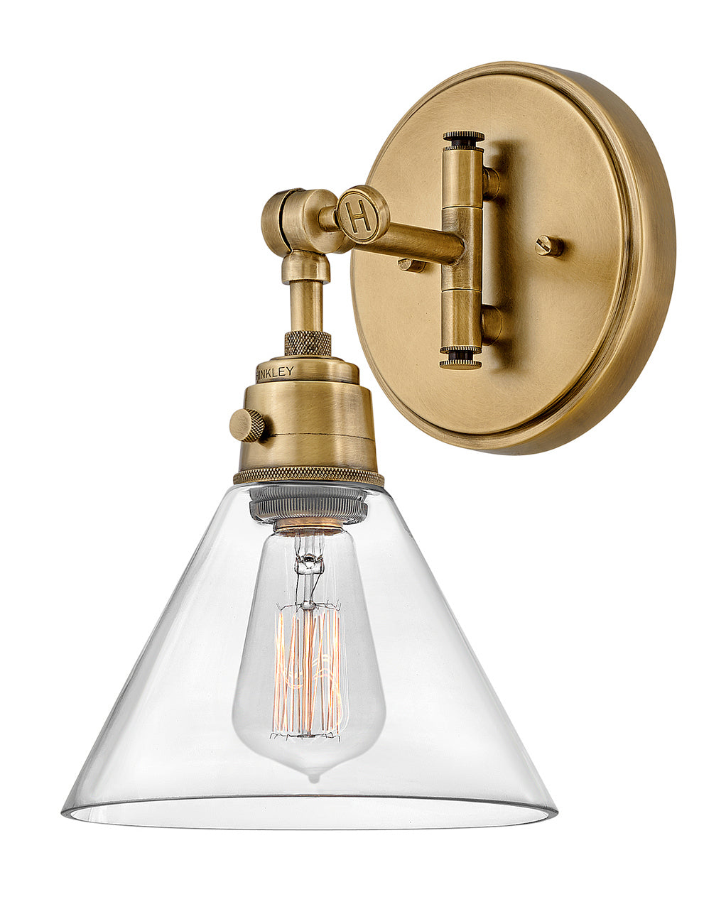 Hinkley Canada - LED Wall Sconce - Arti - Heritage Brass with Clear glass- Union Lighting Luminaires Decor