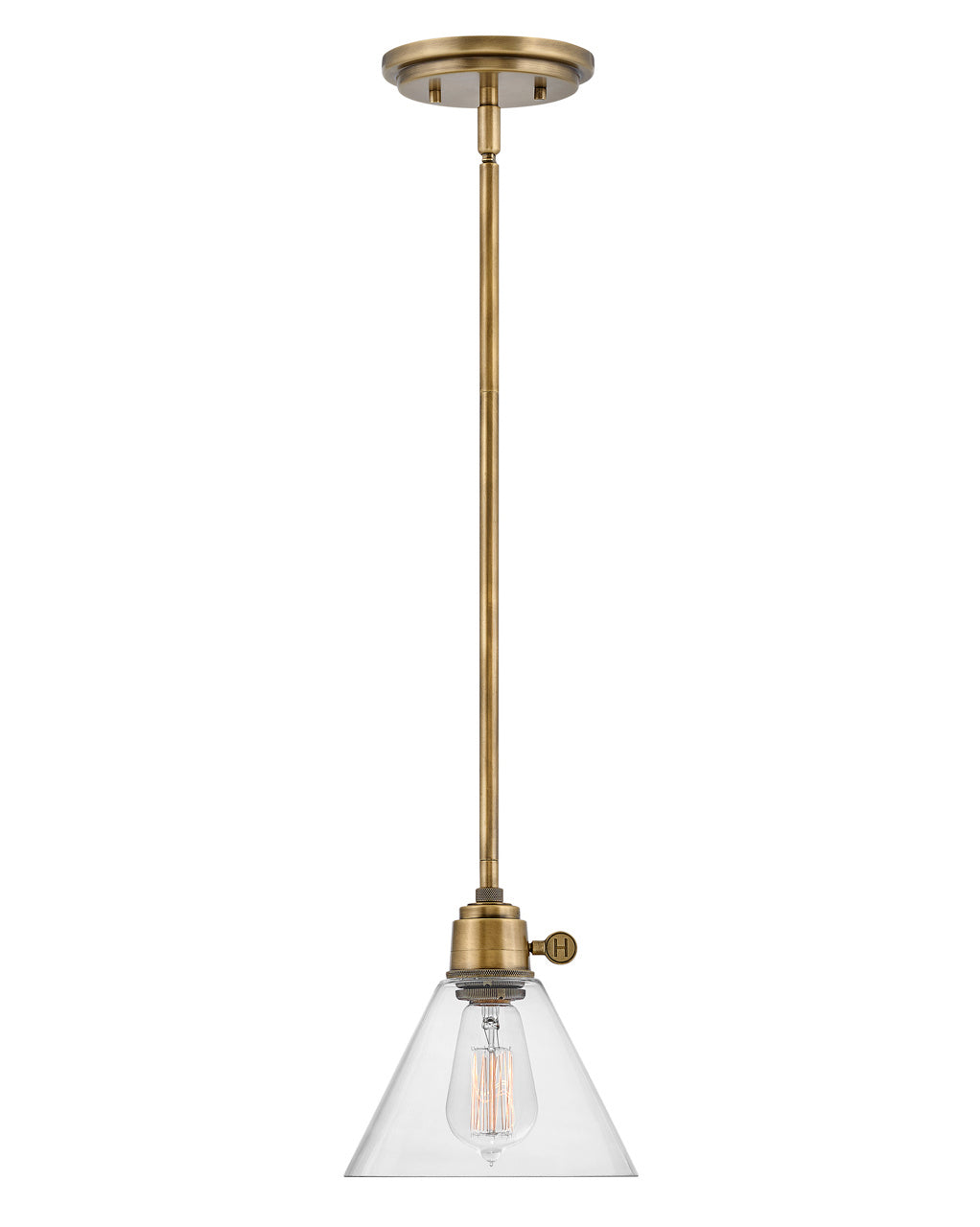 Hinkley Canada - LED Pendant - Arti - Heritage Brass with Clear glass- Union Lighting Luminaires Decor