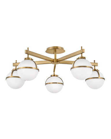 Hinkley Canada - LED Semi-Flush Mount - Hollis - Heritage Brass- Union Lighting Luminaires Decor