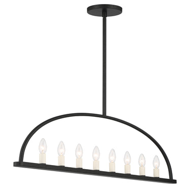 Crystorama - Eight Light Chandelier - Abbott - Black- Union Lighting Luminaires Decor