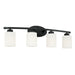 Capital Lighting - Four Light Vanity - Dixon - Matte Black- Union Lighting Luminaires Decor